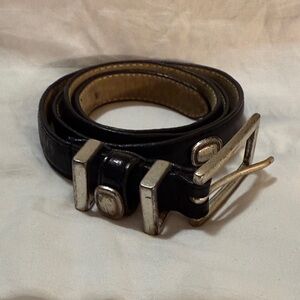 Vintage Ladies Western Wear Cowhide  Black Leather Belt with Studs sz XL